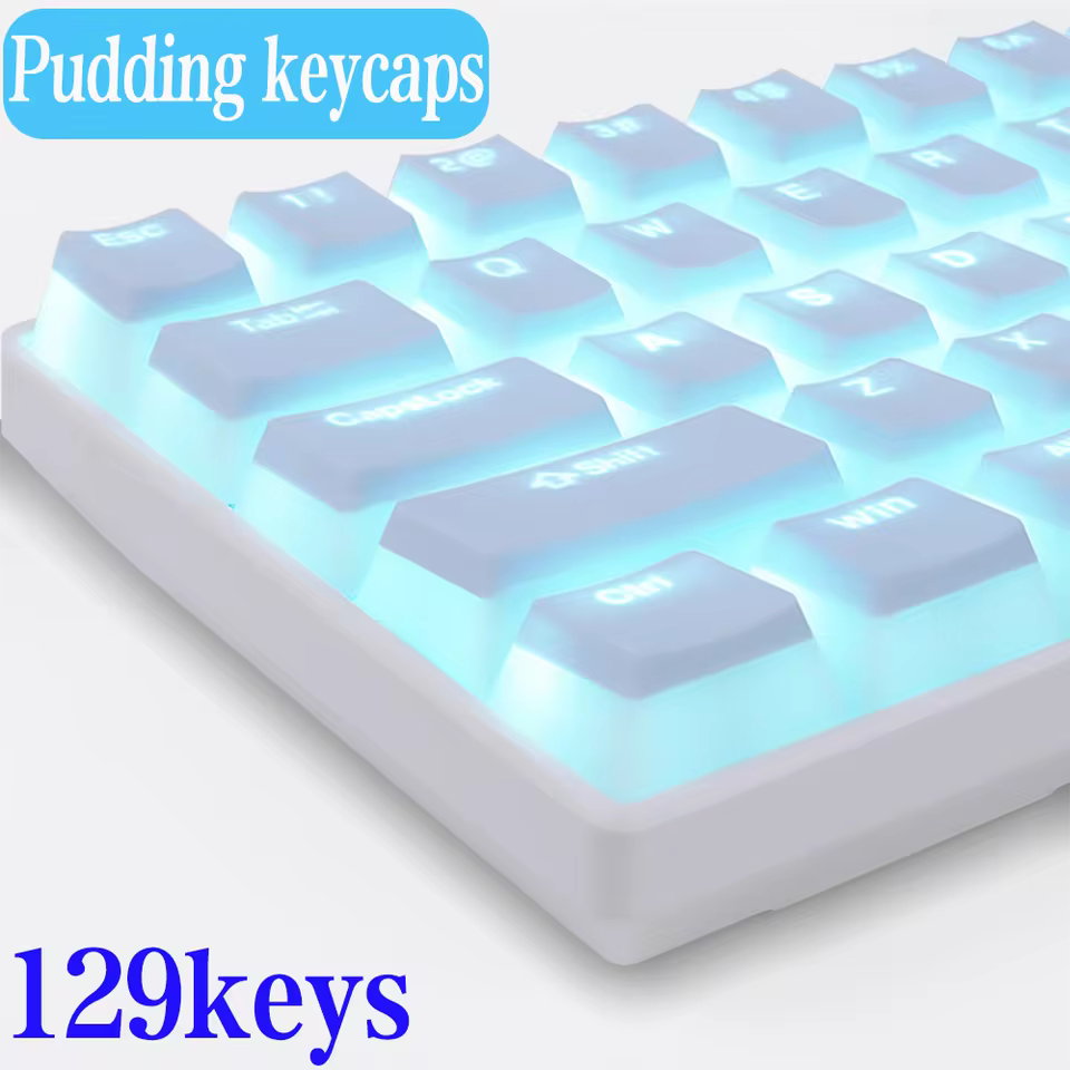Keycaps Pudding PBT para teclado mecânico com iluminação