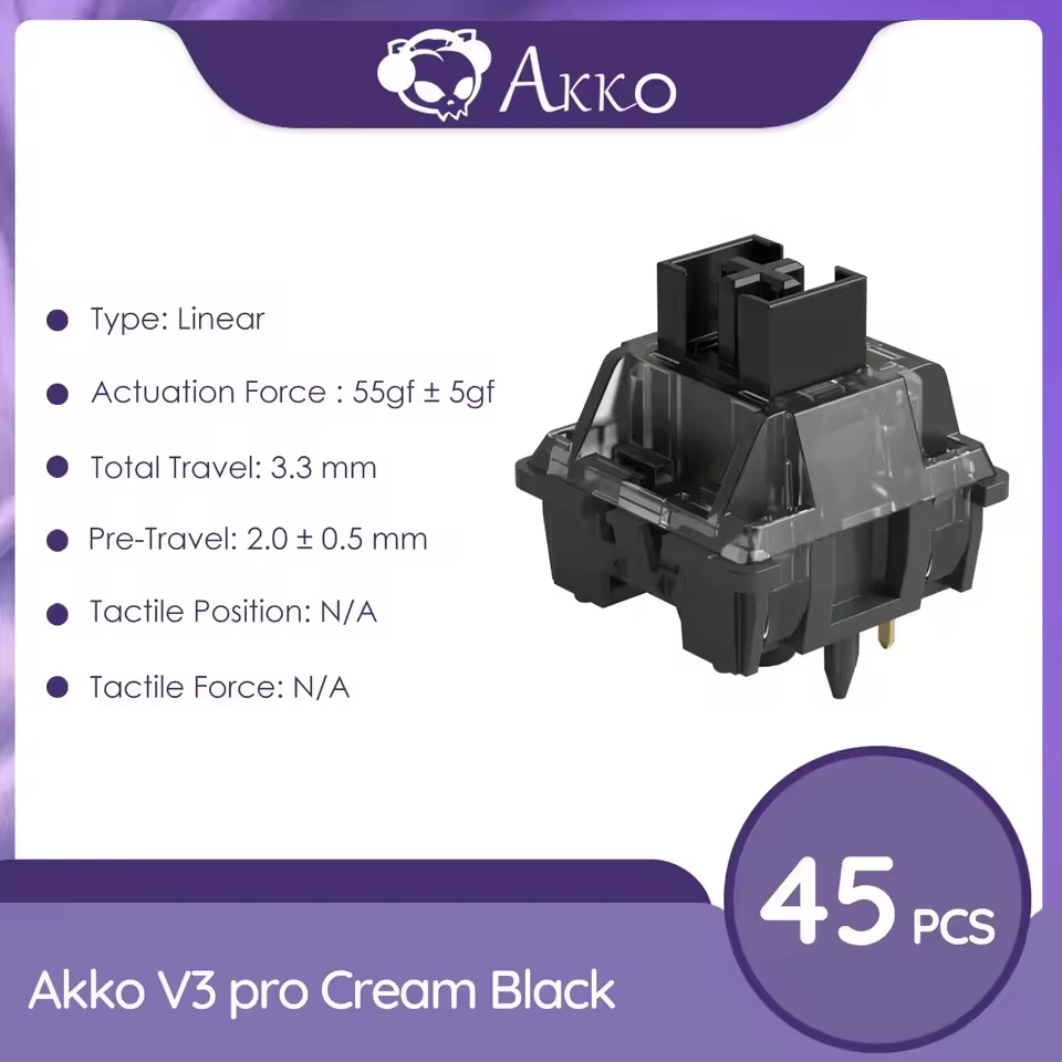 Switches Mecânicos Akko V3 Pro para teclados custom